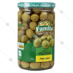 زیتون ویژه با هسته درشت 650 گرمی فامیلا - سه‌رخ
