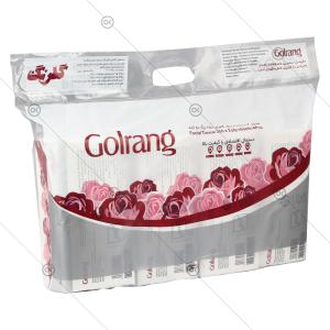 دستمال کاغذی سافت پک 250 برگ 2 لایه 4 عددی گلرنگ - سه‌رخ