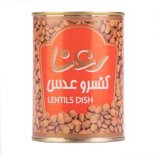 کنسرو عدسی با درب آسان بازشو 380 گرمی رعنا