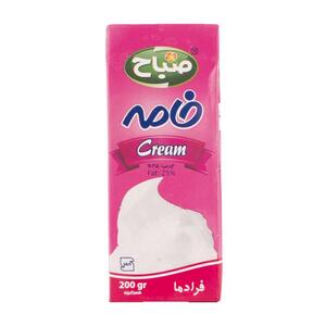 خامه ساده تتراپک 200 گرمی صباح