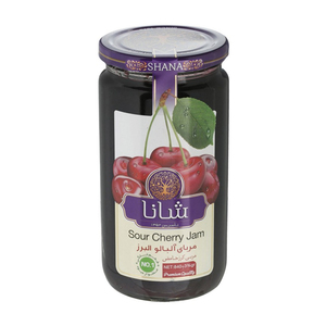 مربا آلبالو شیشه بلند 305 گرمی شانا