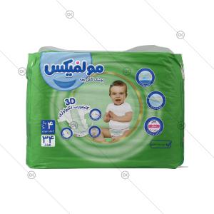 پوشک بچه سه بعدی سایز 4 بزرگ 34 عددی مولفیکس - روبرو