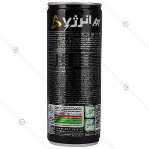 نوشابه انرژی زا 250 سی سی قوطی زمزم - پشت