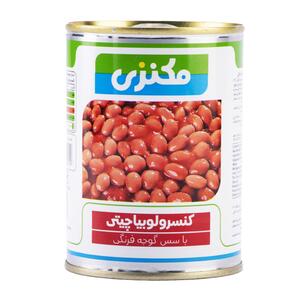 کنسرو لوبیا چیتی با سس گوجه فرنگی 380 گرمی مکنزی - روبرو