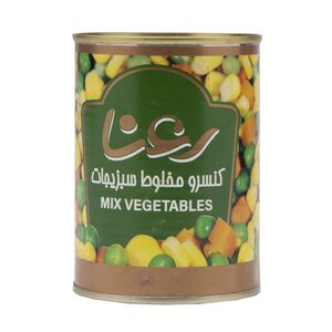 کنسرو مخلوط سبزیجات 380 گرمی رعنا