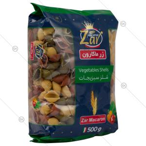 ماکارونی فرمی شلز سبزیجات 500 گرمی زر - سه‌رخ