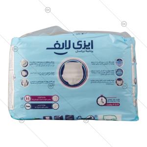 پوشک بزرگسال شورتی متوسط 12 عددی ایزی لایف - پشت