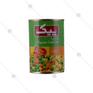 کنسرو مخلوط سبزیجات 420 گرمی پیک