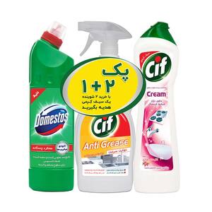 پک 2 + 1 عددی پاک کننده آشپزخانه 750 گرمی سیف دامستوس