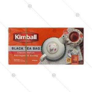 چای سیاه کیسه ای ساده لفاف دار 25 عددی کیمبال - پشت