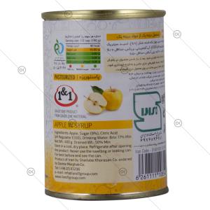 کمپوت سیب 400 گرمی یک ویک - پشت