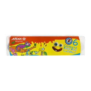 گواش جعبه طلقی 6 رنگ آریا