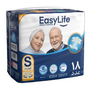 پوشک بزرگسال کشسانی کوچک 18 عددی ایزی لایف