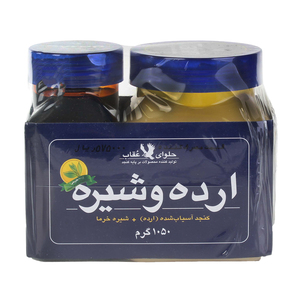 پک ارده 600گرمی به همراه شیره خرما 450 گرمی عقاب
