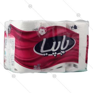 دستمال توالت 12 رول 4 لایه پاپیا - سه‌رخ