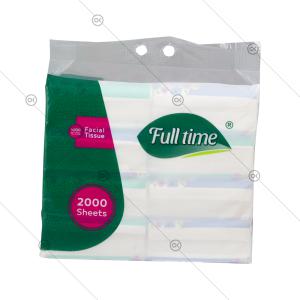 دستمال کاغذی سافت پک 250 برگ 2 لایه 8 عددی فول تایم - پشت