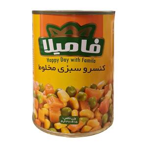 کنسرو مخلوط سبزیجات 380 گرمی فامیلا