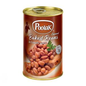 کنسرو لوبیا چیتی در سس گوجه فرنگی 380 گرمی پولک