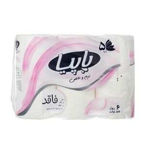 دستمال توالت 6 رول 5 لایه پاپیا