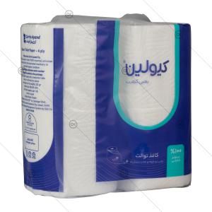 دستمال توالت 4 رول 4 لایه کیولین - سه‌رخ