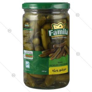 خیارشور ویژه 640 گرمی فامیلا - سه‌رخ