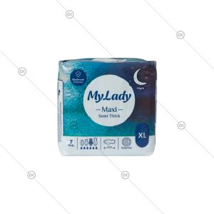 نوار بهداشتی بالدار نیمه ضخیم مشبک خیلی بزرگ 7 عددی مای لیدی - پشت