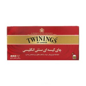 چای سیاه کیسه ای سنتی انگلیسی 25 عددی تویینینگز
