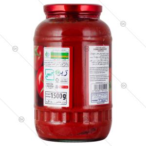 رب گوجه فرنگی شیشه 1500 گرمی ZER - پشت