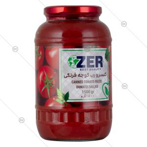 رب گوجه فرنگی شیشه 1500 گرمی ZER - سه‌رخ