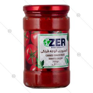رب گوجه فرنگی شیشه 700 گرمی ZER - سه‌رخ