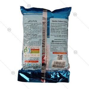 پشمک الیافی وانیلی 350 گرمی حاج عبدالله - پشت