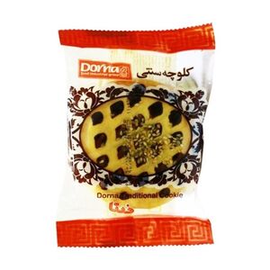 کلوچه سنتی گردویی با تزئین کاکائو و کنجد 85 گرمی درنا