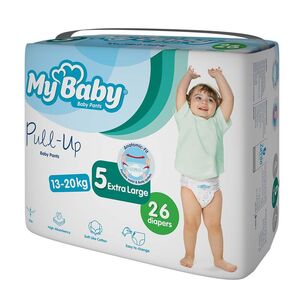 پوشک بچه شورتی پول آپ سایز شش(+17کیلو گرم) 24 عددی مای بی بی