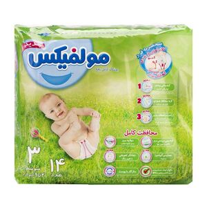 نوار بهداشتی بالدار متوسط ضخیم پنبه ای 10 عددی مولپد