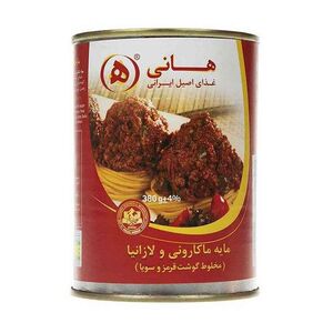کنسرو مایه ماکارونی و لازانیا 380 گرمی هانی