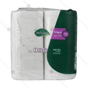 دستمال حوله بسته نایلونی 2 رول 3 لایه فول تایم - پشت