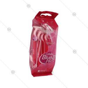 تیغ 2 لبه صابوندار 5 عددی بلوتو پلاس زنانه ژیلت - سه‌رخ