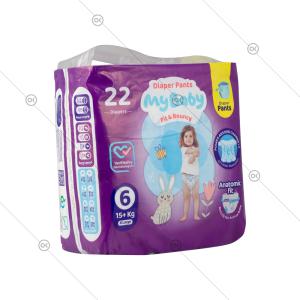 پوشک بچه سایز 6 شورتی 22 عددی مای بیبی - سه‌رخ