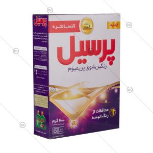 پودر لباسشویی ماشینی رنگین شوی پریمیوم 600 گرمی پرسیل - سه‌رخ