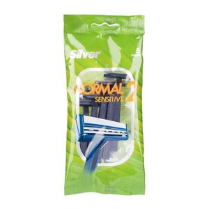 تیغ 2 لبه صابوندار 5 عددی نرمال حساس سیلور